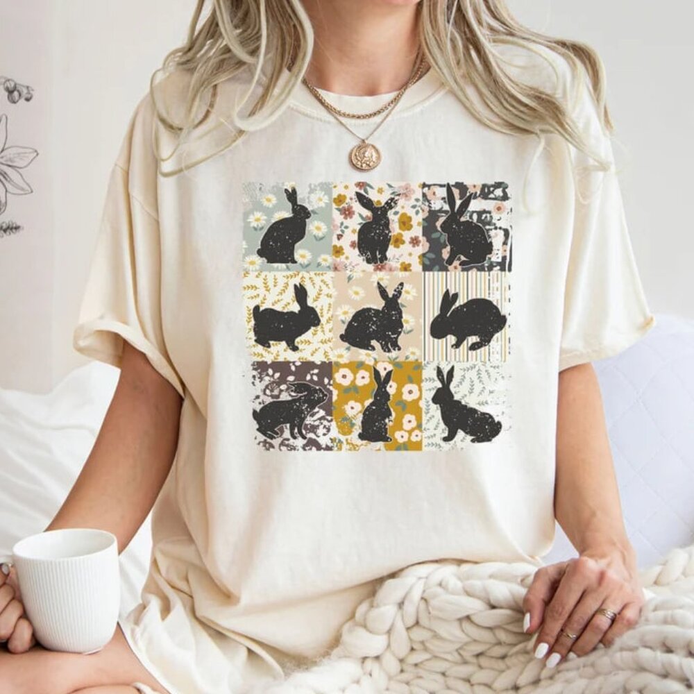 Funny Easter Shirt, Graphic Rabbit Shirt, Easter Gift